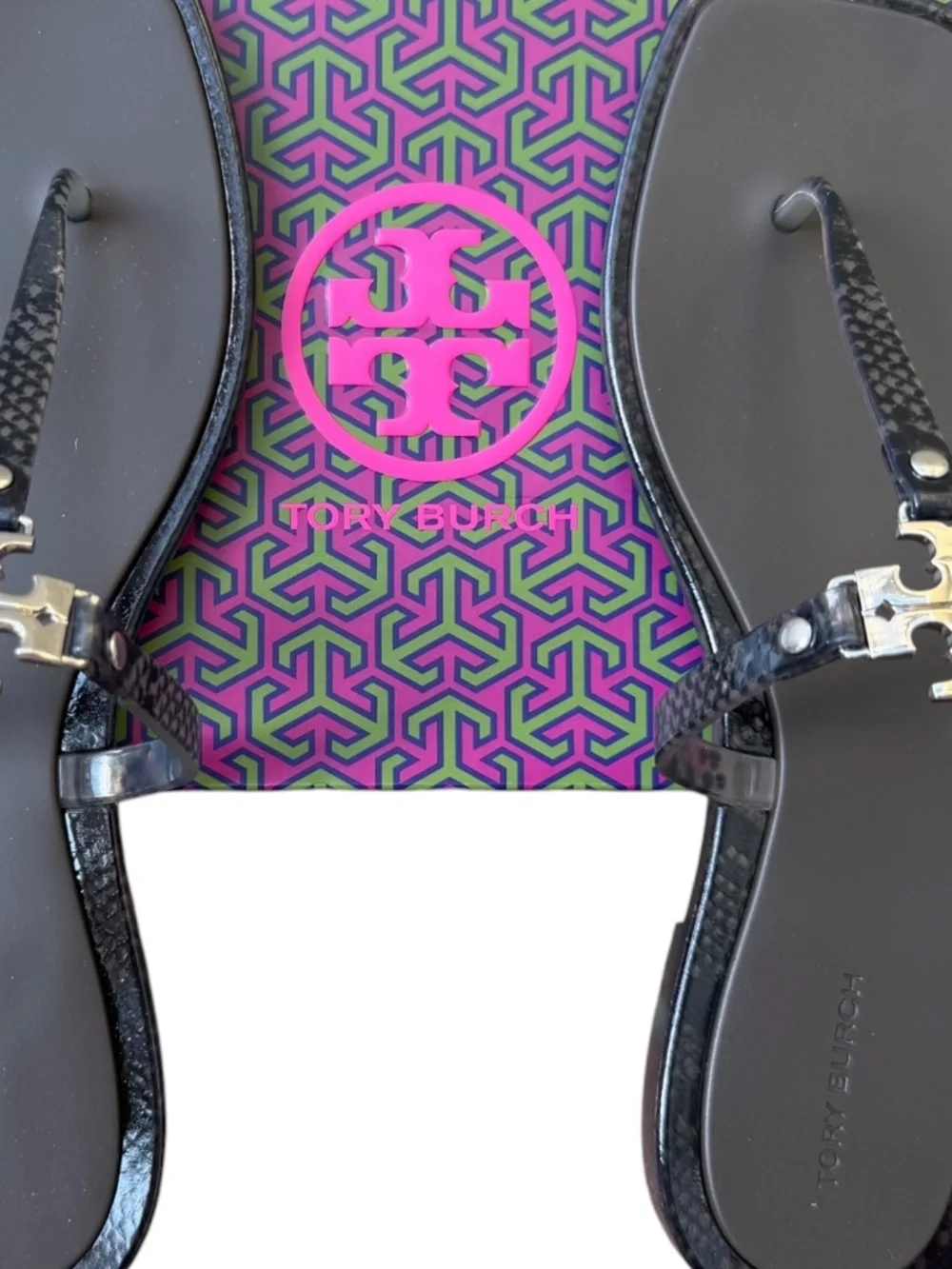 ROXANNE JELLY (TORY BURCH) SANDAL -Ash Brown With Silver